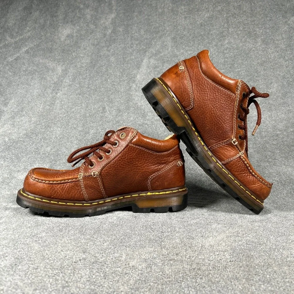 VTG Dr. Martens Chukka Boot 11525 Brown Pebbled Leather Moc Toe Men 10 Women 11